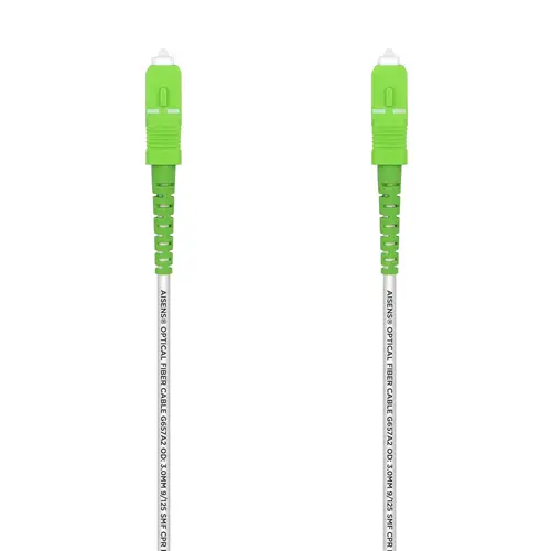 Aisens Cable Fibra Óptica G657A2 3.0M SMF Simplex SC/APC - Color Blanco