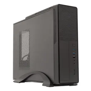 UNYKA Caja MicroATX Slim UK2010 con Fuente SFX 450W, Posición Horizontal/Vertical, Negro