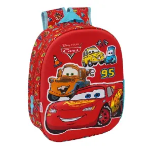 Safta Mochila 3D con Portabotellas, Hombreras Acolchadas y Asa Superior, 27x33x10cm, Rojo