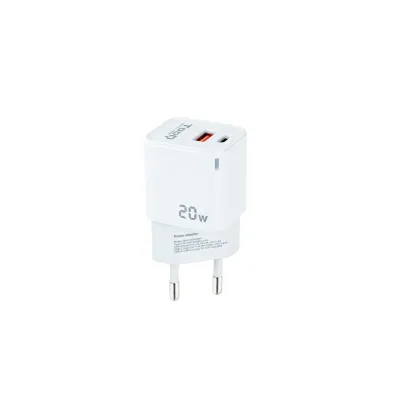 Cargador Usb Tooq Tqwc-Qcpd20Wt Usb-C Pd + Usb-A Qc 20W Blanco