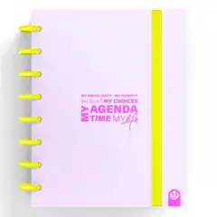 CARCHIVO AGENDA DE DISCOS INGENIOX SIN FECHA A5 80H 100GR SV NEÓN MALVA PASTEL