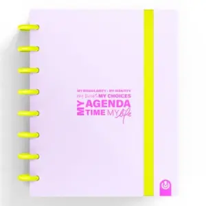 Carchivo Agenda De Discos A5 80H 100Gr Neón Malva Pastel