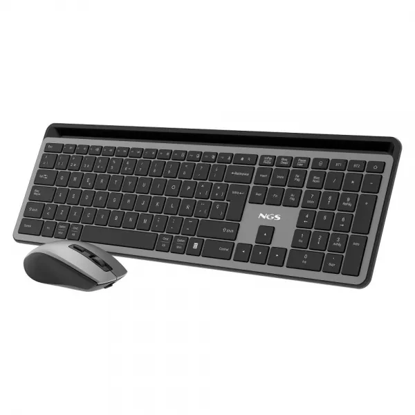 NGS Eclipse Kit Teclado y Mouse Multifunción Recargable con 12 Teclas Multimedia