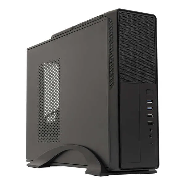 UNYKA Caja MicroATX Slim MATX 2010SE Frontal Micro Perforado USB Type-C con Fuente SFX 450W