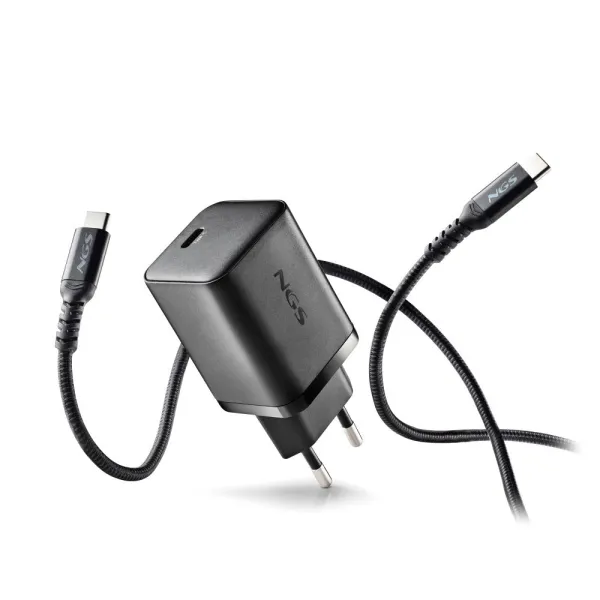 Ngs Bud45W-C Cargador Gan Universal De Pared 45W Ultrarapido - Usb-C Pd & Pps - Cable Usb-C 1.5M - Color Negro