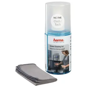 Hama Limpiador de Pantallas 200ml con Bayeta de Microfibra Color Gris