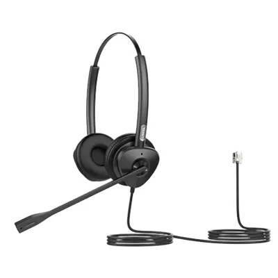 Fanvil HT302 Auriculares Doble RJ9 con Cancelación de Ruido ENC