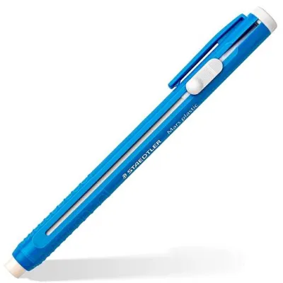 Staedtler Portagomas Mars Plastic Con Clip + Goma De Recarga Azul