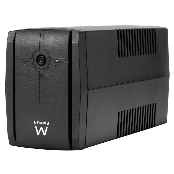 Ewent Sai Interactivo 780Va/390W - 2X Schuko - Cable De Alimentacion - Funcion Avr - Notificacion Sonora Y Led - Proteccion Electrica - Bateria De 12V / 7Ah Reemplazable - Color Negro