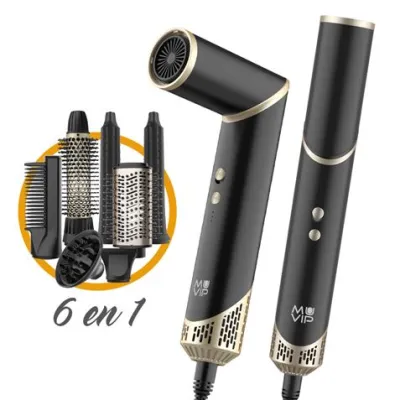 Muvip Ultimate Experience 6 en 1 Herramienta de Secado y Peinado 1500W con Ionización
