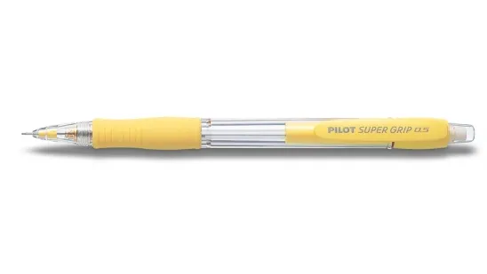 PILOT PORTAMINAS H-185 SUPERGRIP 0.5 CON GOMA AMARILLO