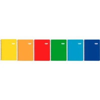Enri Cuaderno Espiral 80H 60gr Pauta 3.5 C/M Tapa Blanda Surtidos
