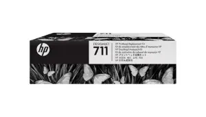HP 711 Cabezal de Impresión Original y Pack de 4 Cartuchos de Tinta