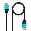 Nanocable Cable HDMI v2.0 Macho a Macho 1.50m 4K@60Hz 18Gbps Nylon Trenzado Negro/Azul