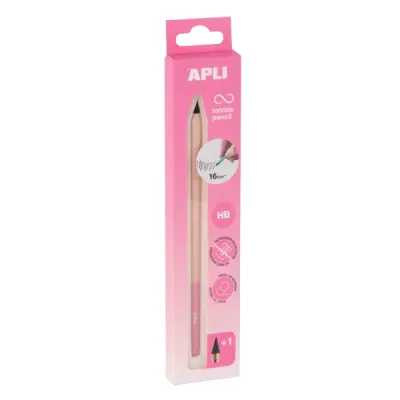 Apli Infinite Pencil Nordik Rosa HB Con Mina de Recambio y Tapon Protector