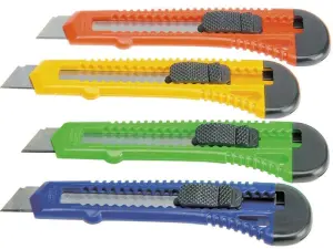 Bat Cutter Ancho - Cuchilla Fracturable 18 mm con Bloqueo