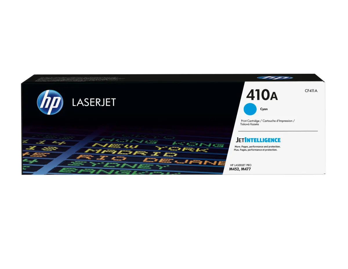 HP Tóner Cian LaserJet Pro 400 M452DN, M452NW, M377DW, M477FDN, M477FDW, M477FNW - 410A