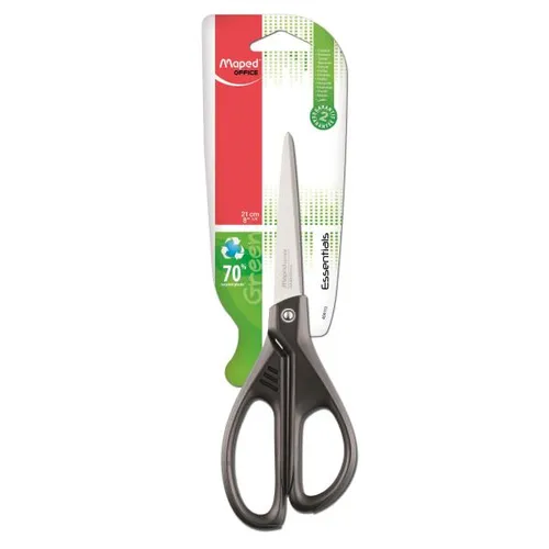 Maped Tijeras Essentials Green E4681 Ambidiestros 21Cm Asimétricas Negro
