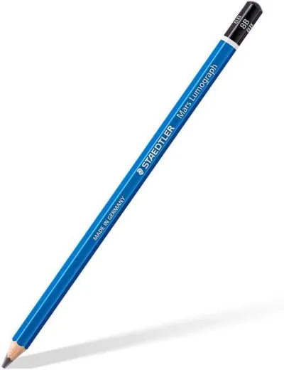 Staedtler Mars Lumograph 100 Lápiz de Grafito 8B - Resistencia a la Rotura - Madera Sostenible
