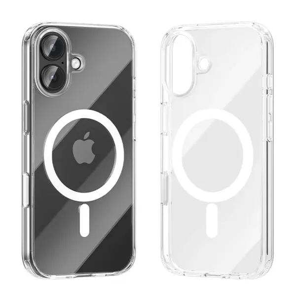 Vention Concise Impact Funda Rigida Para Iphone 17 - Anillo Magnetico Magsafe - Compatible Con Carga Inalambrica - Resistente Al Amarilleo - Color Transparente