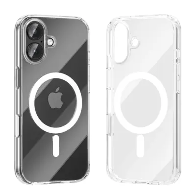 Vention Concise Impact Funda Rigida para Iphone 17 - Anillo Magnetico MagSafe - Compatible con Carga Inalambrica - Resistente al Amarilleo - Color Transparente