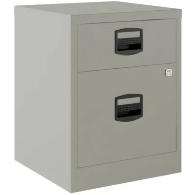 Bisley Cajonera Metálica 1 Cajón Personal + 1 Cajón Archivo A4 Móvil 40cm Gris