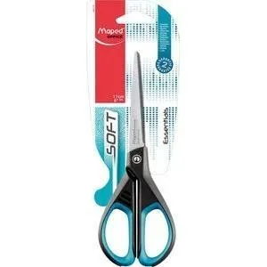 Maped Tijeras Essentials Soft E4682 Ambidiestros 17Cm Simétricas Azul/Negro