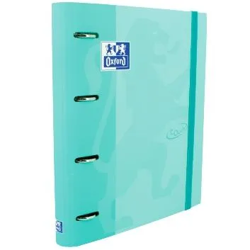 Oxford Carpeta Anillas 4x35mm Touch European Binder C/Recambio 100H A4+ 5x5 T/Estradura Ice Mint Pastel