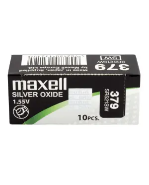 Maxell Micro Pilas Planas Óxido De Plata 1,55V SR521SW - Caja 10 Unidades