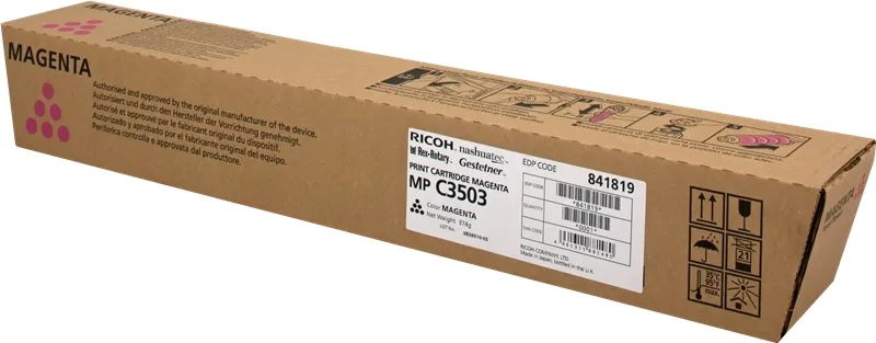Ricoh Aficio Mp-C3003/Mp-C3004/Mp-C3503/Mp-C3504/Mp-C4504/Mp-C5504/Mp-C6004 Amarillo Cartucho De Toner Original - 841818/841814