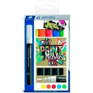 Staedtler Lumocolor 349 Marcador Permanente Surtido Estuche 6 Unidades