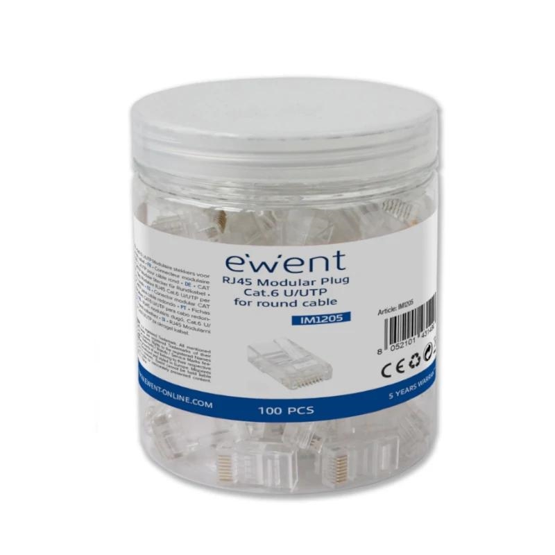 Ewent Conector Modular Cat 6 U/Utp, 100Pcs