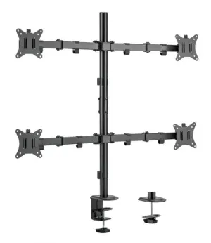 Equip Soporte De Mesa Para 4 Pantallas 17"-32" Doble Brazo Articulado VESA Hasta 9kg