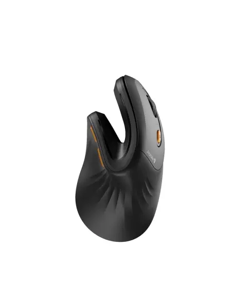 ProtoArc EM11 NL Ratón Vertical Ergonómico Inalámbrico 2400 DPI Bluetooth 2.4GHz Batería Recargable Negro y Naranja