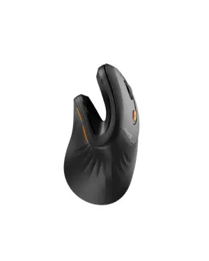 ProtoArc EM11 NL Ratón Vertical Ergonómico Inalámbrico 2400 DPI Bluetooth 2.4GHz Batería Recargable Negro y Naranja