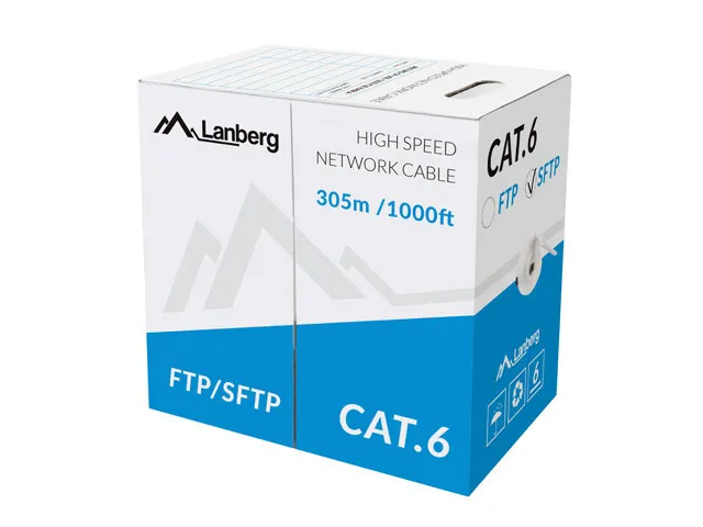 Lanberg Cable de Red Cat6 F/UTP Gris 305 m LCF6-11CU-0305-S