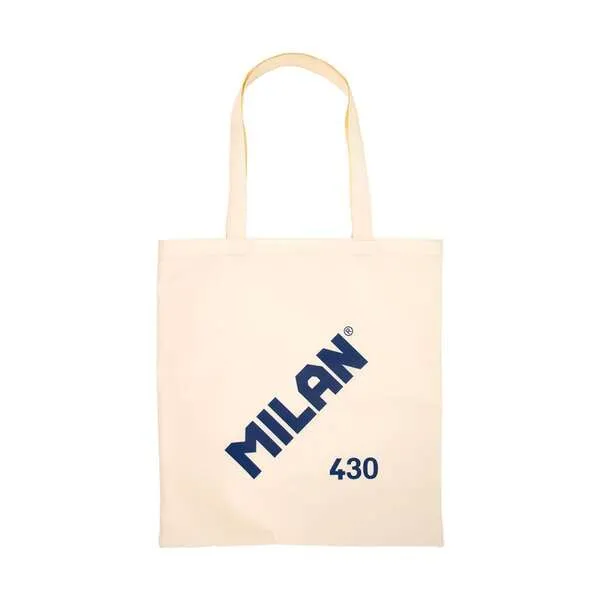 Milan Coleccion 430 Tote Bag Bolsa De Tela - Tamaño  50X38X41Cm - Asa Larga 27Cm - Tejido 'Ripstop' - Color Beige
