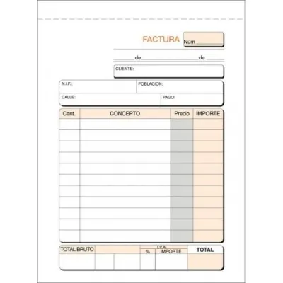 LOAN Talonario De Facturas 1/8 Natural 100H 150x105mm Blanco