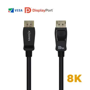 AISENS Cable DisplayPort V1.4 8K@60Hz DP/M-DP/M Negro 2.0m