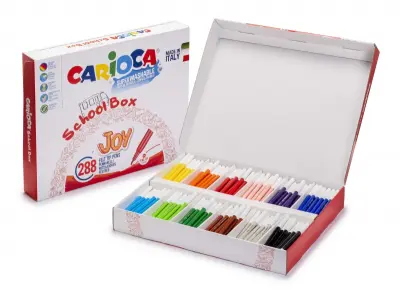 Carioca Joy School Box Pack de 288 Rotuladores Punta 2.8mm Tinta Superlavable