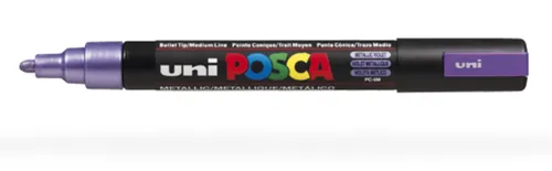 Posca Marcador PC-5M No Permanente Punta Forma De Bala 1,8 - 2,5 mm Violeta Metálico