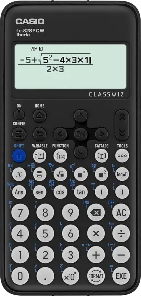 Casio Calculadora Científica FX-82SPCW Negra 15 Y 10+2 Dígitos 293 Funciones