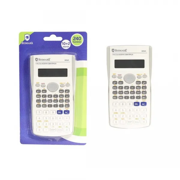 Bismark 82Ms Calculadora Cientifica 12 Digitos Con 240 Funciones - Tapa Protectora - Funcion Multi-Replay - Calculo De Fracciones - Funciones Hiperbolicas Y Trigonometricas - Alimentacion A Pilas - Color Surtido