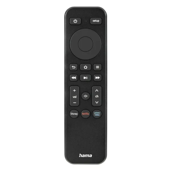 Hama Mando a Distancia Universal para TV - Alcance 10m - Acceso a Streaming - Negro