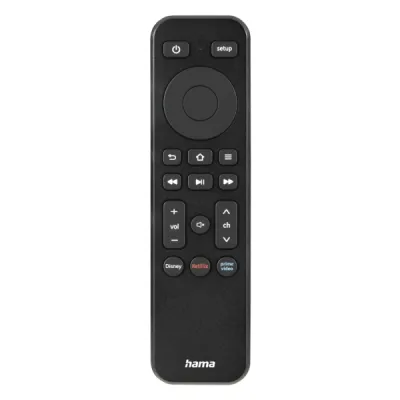 Hama Mando a Distancia Universal para TV - Alcance 10m - Acceso a Streaming - Negro