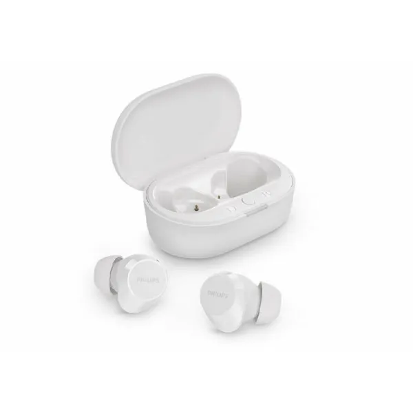 Philips Auriculares Intraurales Inalambricos - Bluetooth 5.3 - Autonomia Hasta 18H - Tws - Ipx4 - Microfono Integrado - Conector Usb-C - Alcance 10M - Color Blanco