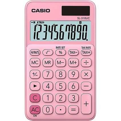 Casio Calculadora De Oficina Sl-310Uc-Pk 10 Dígitos Rosa Claro