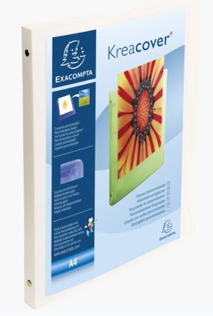 Exacompta Carpeta De Anillas 4X15Mm Krea Cover A4 Personalizable Pp Opaco Blanco