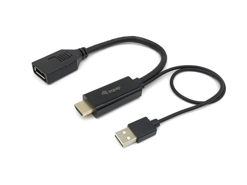 Adaptador Hdmi Macho A Display Port Hembra Equip - Eficiencia Y Conectividad