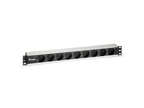 Regleta Alimentacion Aluminio Rack 19" 1U 9 Tomas